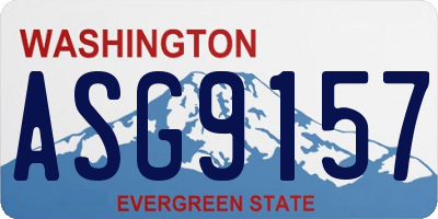 WA license plate ASG9157