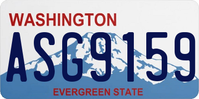 WA license plate ASG9159