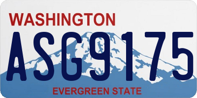 WA license plate ASG9175