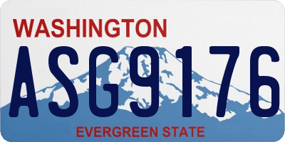 WA license plate ASG9176