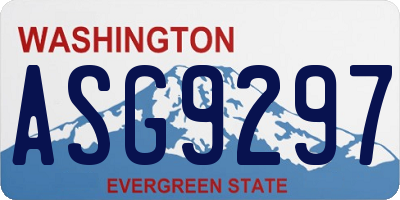 WA license plate ASG9297