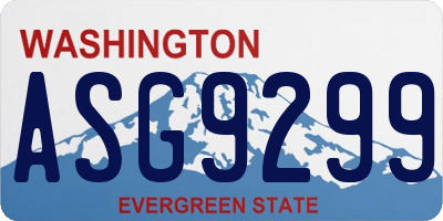 WA license plate ASG9299