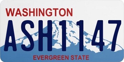 WA license plate ASH1147