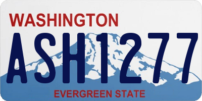 WA license plate ASH1277