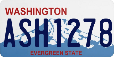 WA license plate ASH1278