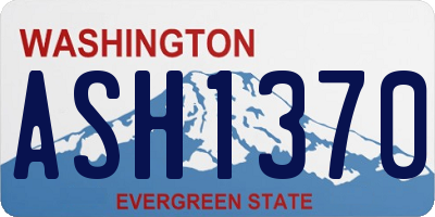 WA license plate ASH1370