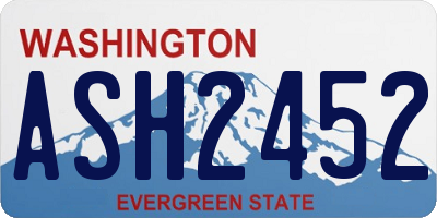 WA license plate ASH2452