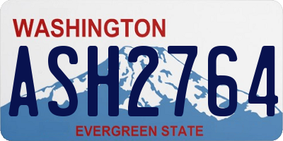 WA license plate ASH2764