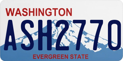 WA license plate ASH2770