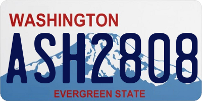 WA license plate ASH2808
