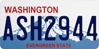 WA license plate ASH2944