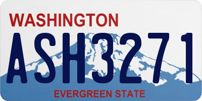 WA license plate ASH3271