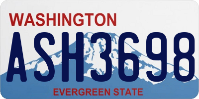 WA license plate ASH3698
