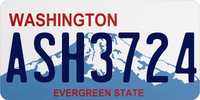 WA license plate ASH3724