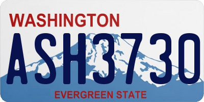 WA license plate ASH3730