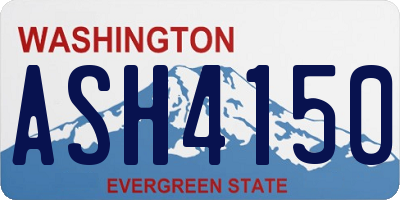 WA license plate ASH4150