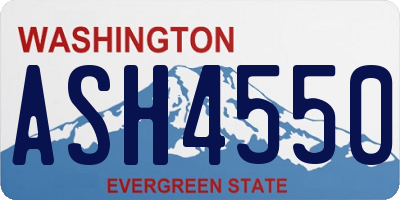 WA license plate ASH4550