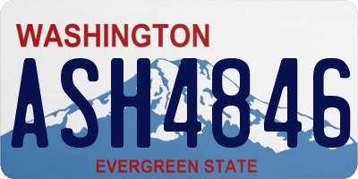 WA license plate ASH4846