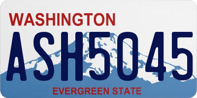 WA license plate ASH5045