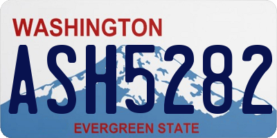 WA license plate ASH5282