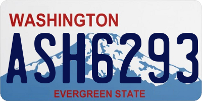 WA license plate ASH6293