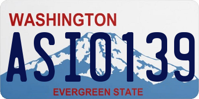 WA license plate ASI0139