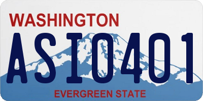WA license plate ASI0401