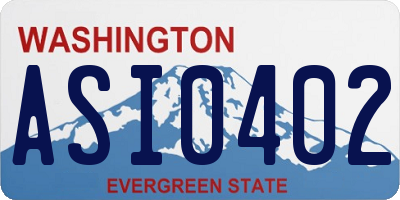 WA license plate ASI0402