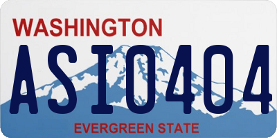 WA license plate ASI0404