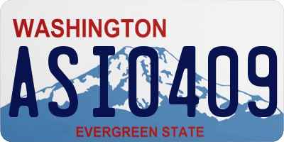 WA license plate ASI0409