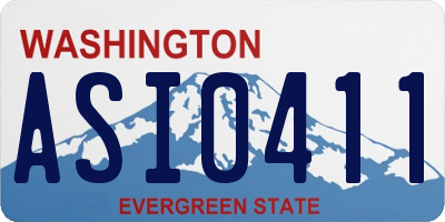 WA license plate ASI0411