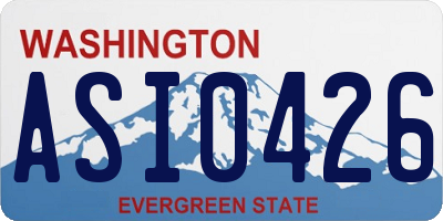 WA license plate ASI0426