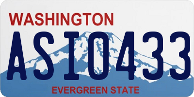 WA license plate ASI0433