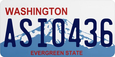 WA license plate ASI0436