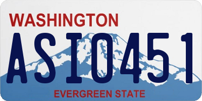 WA license plate ASI0451