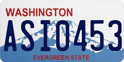 WA license plate ASI0453