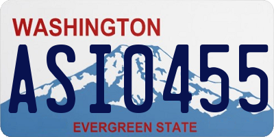 WA license plate ASI0455