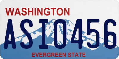 WA license plate ASI0456