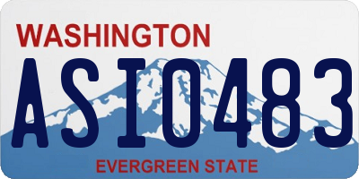 WA license plate ASI0483