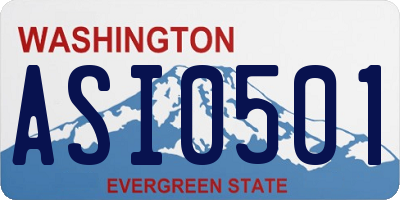 WA license plate ASI0501
