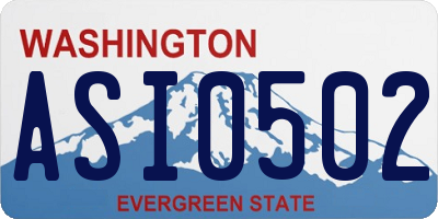 WA license plate ASI0502