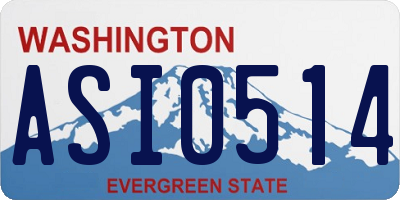 WA license plate ASI0514