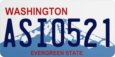 WA license plate ASI0521