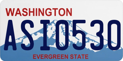 WA license plate ASI0530