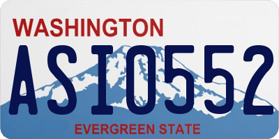 WA license plate ASI0552