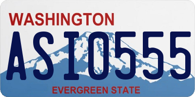 WA license plate ASI0555