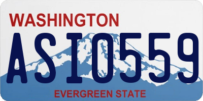 WA license plate ASI0559