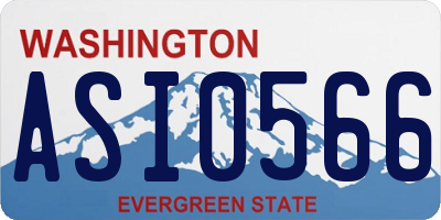 WA license plate ASI0566