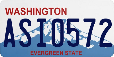 WA license plate ASI0572