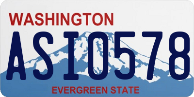 WA license plate ASI0578